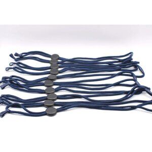 Lot 10 ID Badge Card Lanyard Blue Cord Strap Neck Rope Holder Clip Hook Adj NEW